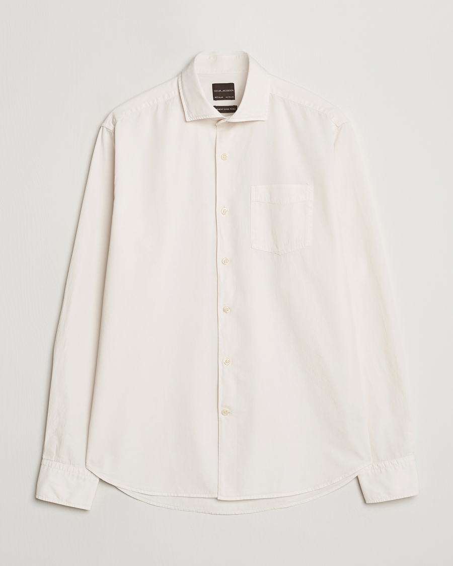 Herren | Hemden | Oscar Jacobson | Reg Fit Wide Spread C GD Twill Ecru White