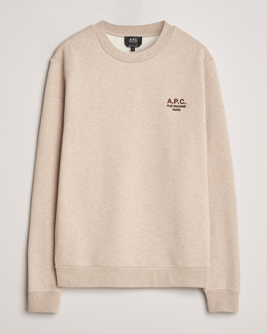 Herren | Pullover | A.P.C. | Rue Madame Sweatshirt Beige Chine