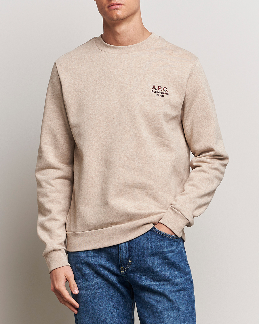 Herren | Pullover | A.P.C. | Rue Madame Sweatshirt Beige Chine