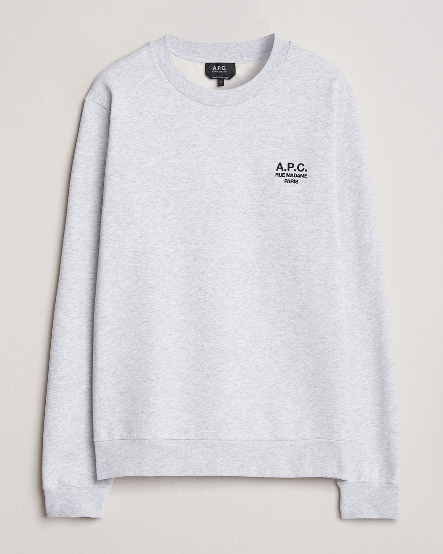 Herren | Pullover | A.P.C. | Rue Madame Sweatshirt Heather Grey/Black