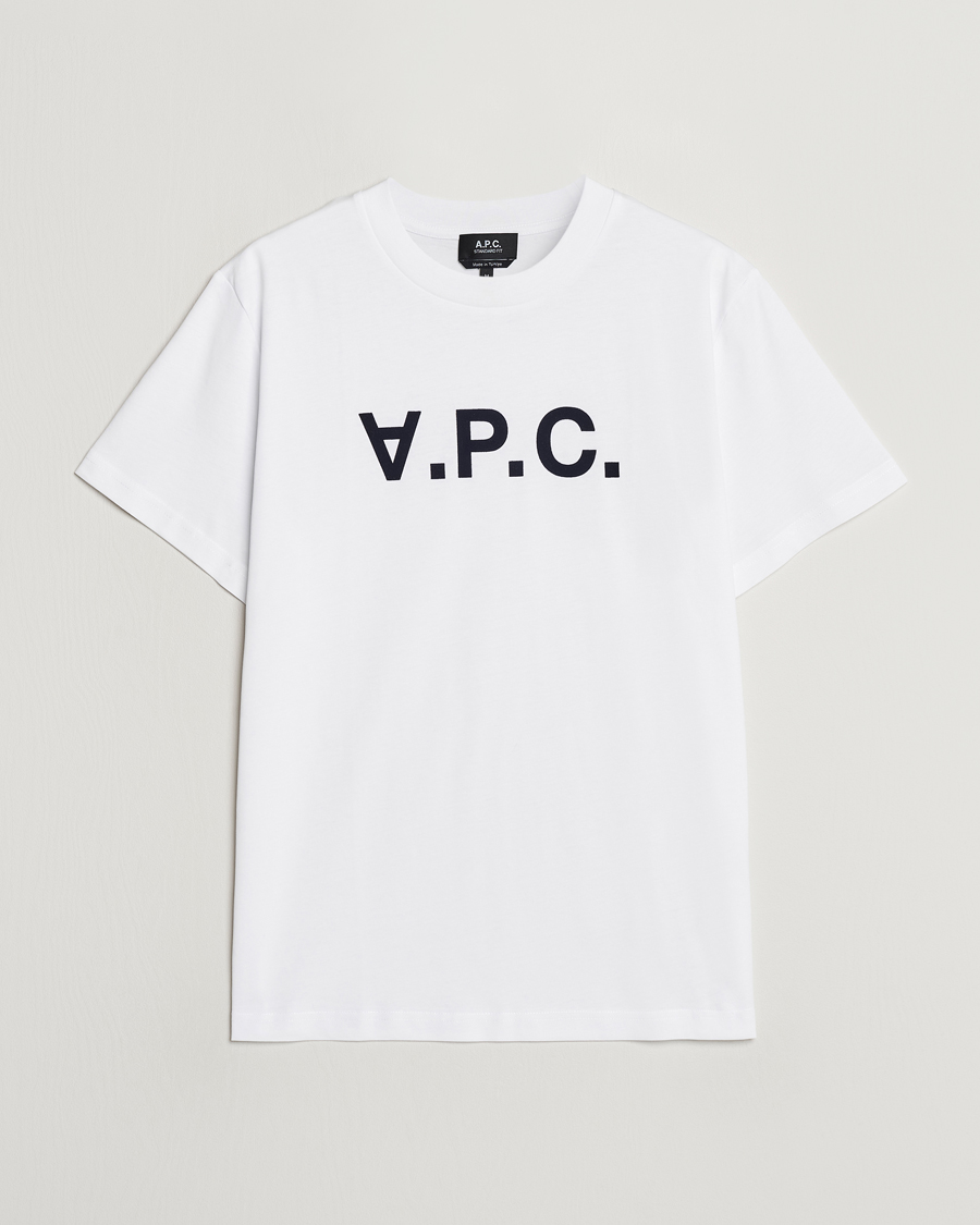Herren | T-Shirts | A.P.C. | VPC T-Shirt White/Dark Navy