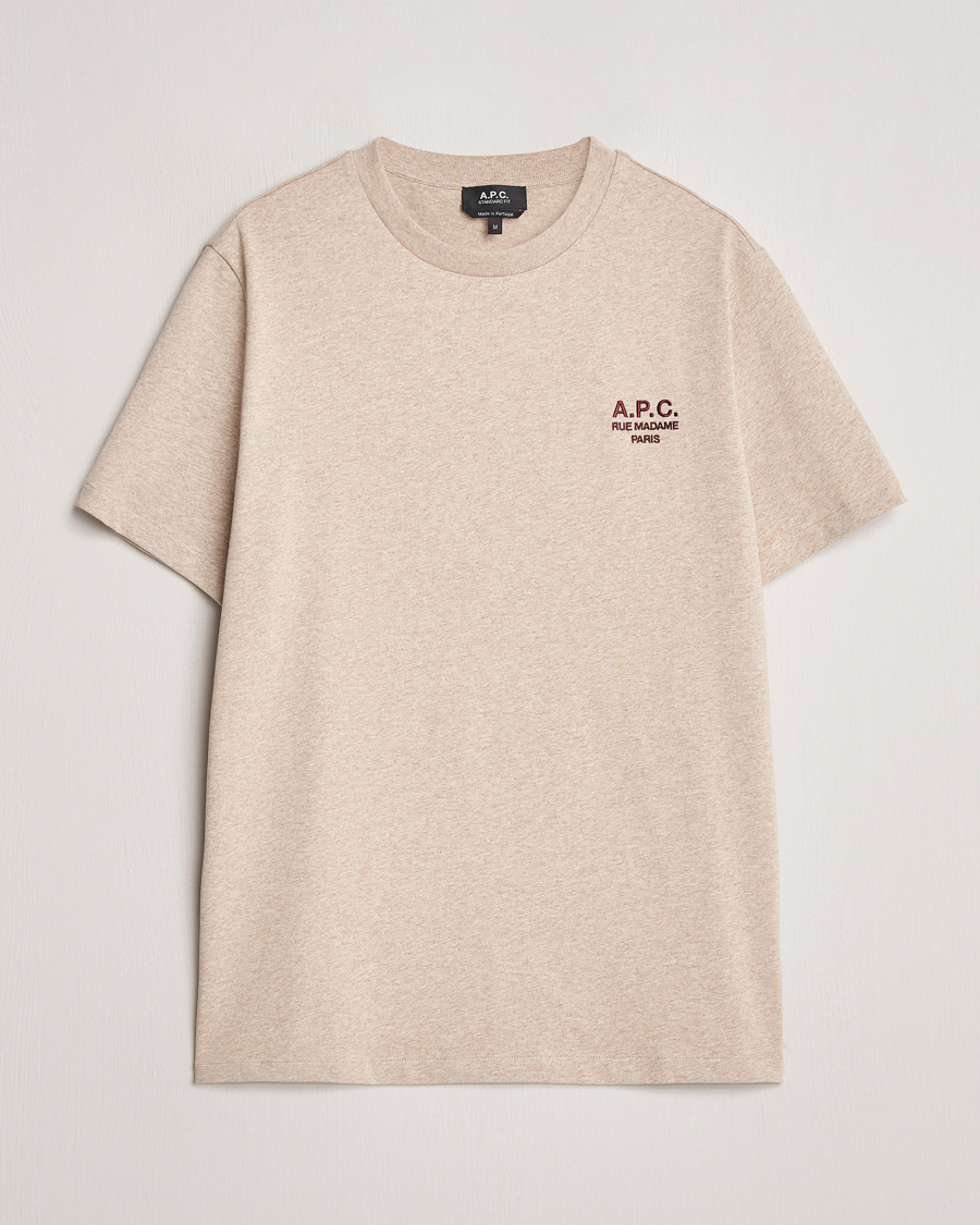 Herren | T-Shirts | A.P.C. | Rue Madame T-Shirt Beige Chine