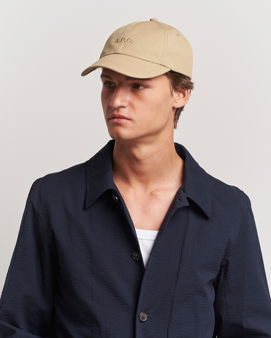Herren | A.P.C. Charlie Baseball Cap Dark Beige | A.P.C. | Charlie Baseball Cap Dark Beige