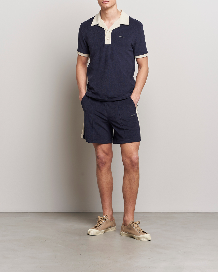 Herren | Poloshirts | GANT | Towelling Resort Collar Polo Evening Blue
