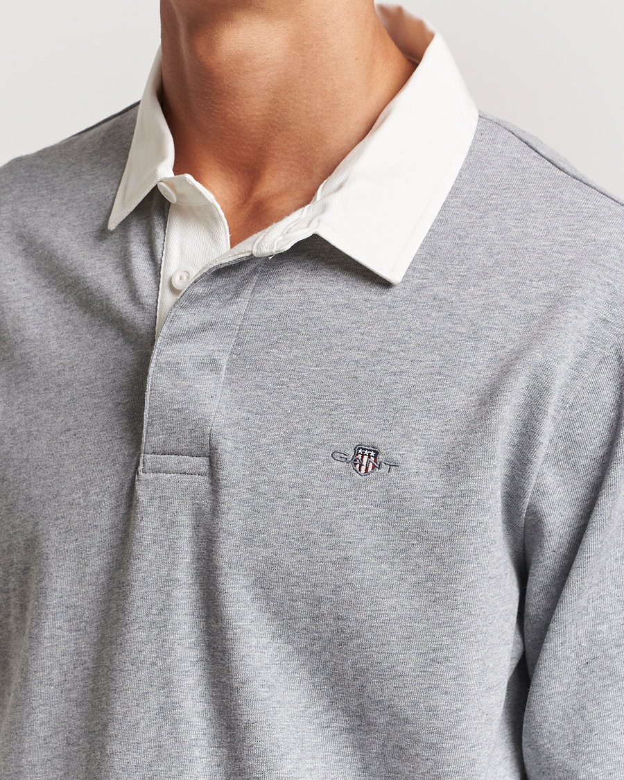 Herren | Pullover | GANT | Reg Shield Heavy Rugger Grey Melange