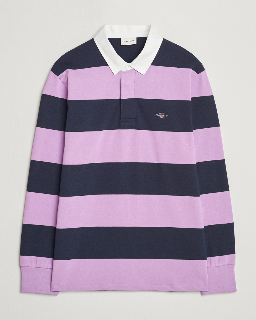 Herren | Pullover | GANT | Reg Shield Striped Heavy Rugger Orchid Lilac