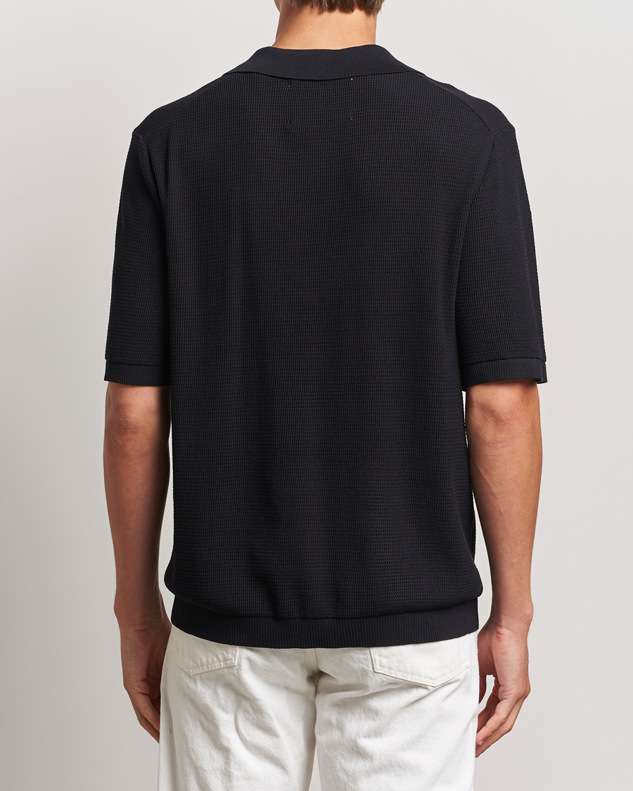 Herren | Poloshirts | GANT | Open Knit Short Sleeve Polo Black