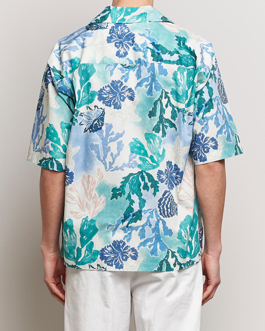Herren | Hemden | GANT | Camp Collar Sea Print Short Sleeve Shirt Rich Blue