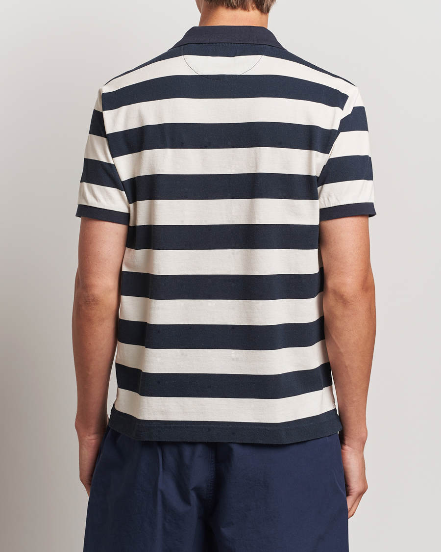 Herren | Poloshirts | GANT | Heavy Washed Striped Polo Evening Blue