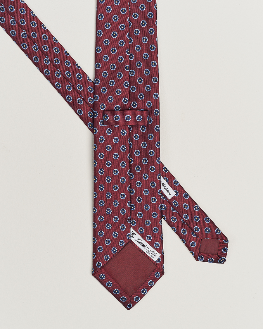 Herren |  | E. Marinella | 3-Fold Jacquard Silk Tie Burgundy