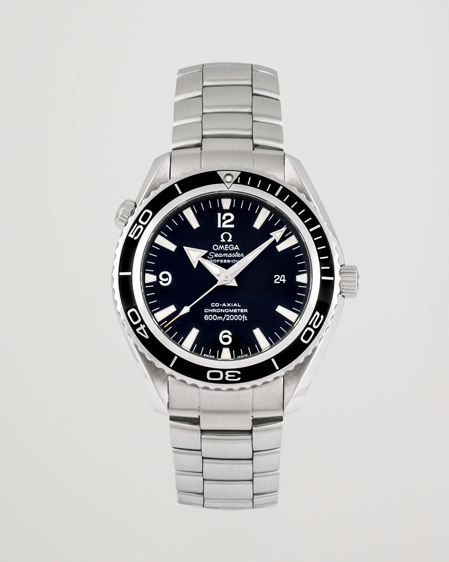 Herren | Omega Pre-Owned Seamaster Planet Ocean 2200.50.00 Steel Black Silver | Omega Pre-Owned | Seamaster Planet Ocean 2200.50.00 Steel Black Silver