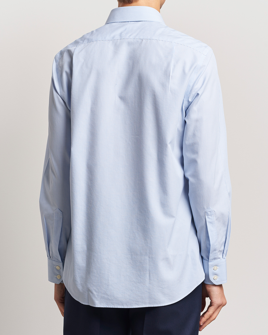 Herren | Hemden | Charles Tyrwhitt | Slim Fit Non Iron Bengal Stripe Poplin Shirt Sky Blue