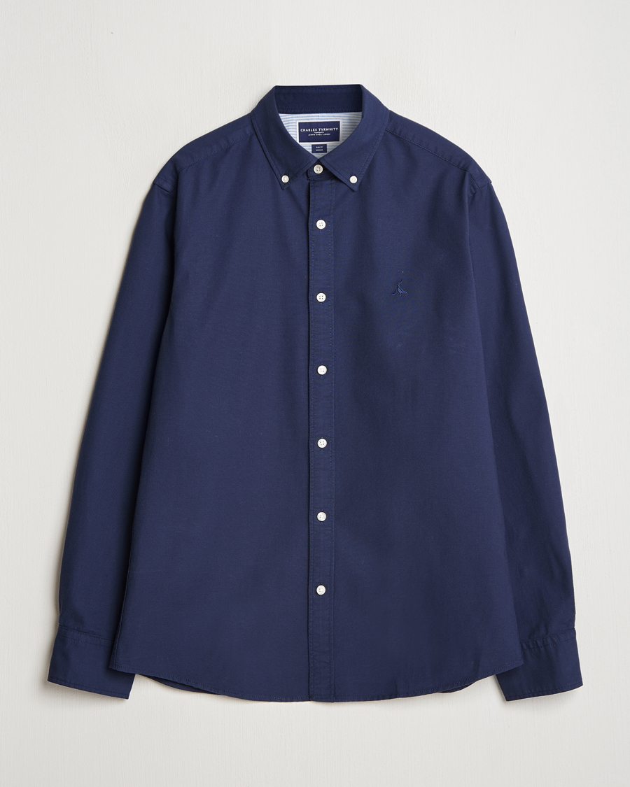 Herren | Hemden | Charles Tyrwhitt | Button Down Stretch Oxford Shirt Navy