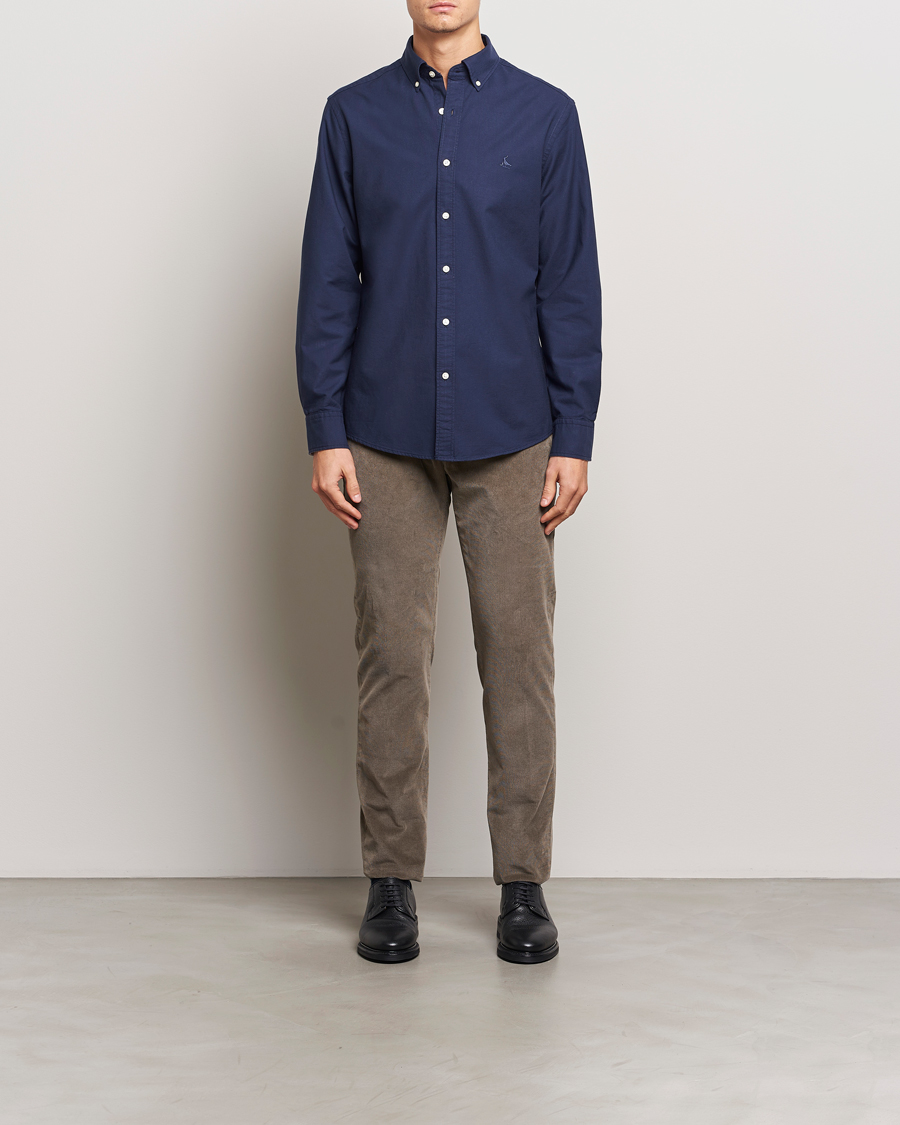 Herren | Hemden | Charles Tyrwhitt | Button Down Stretch Oxford Shirt Navy