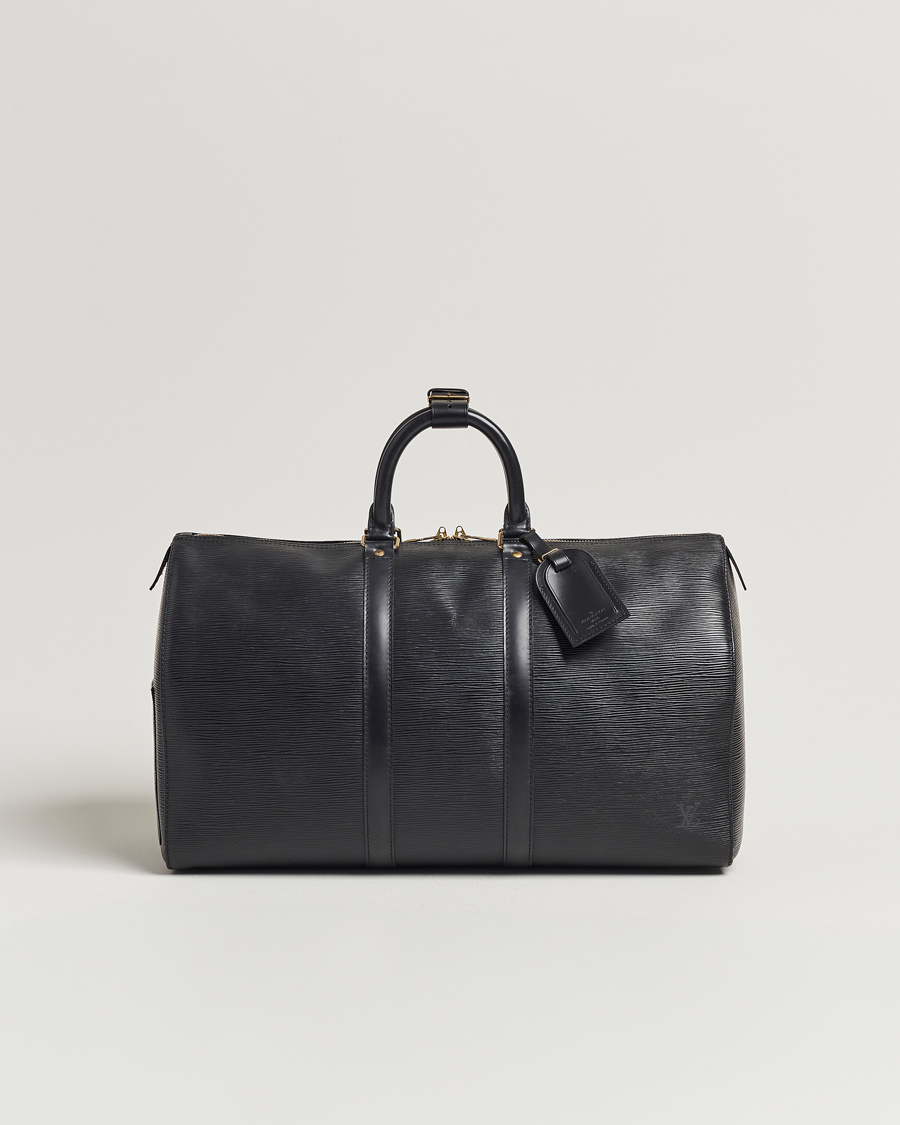 Herren | Louis Vuitton Pre-Owned Keepall 50 Epi Leather Travel Bag Black | Louis Vuitton Pre-Owned | Keepall 50 Epi Leather Travel Bag Black