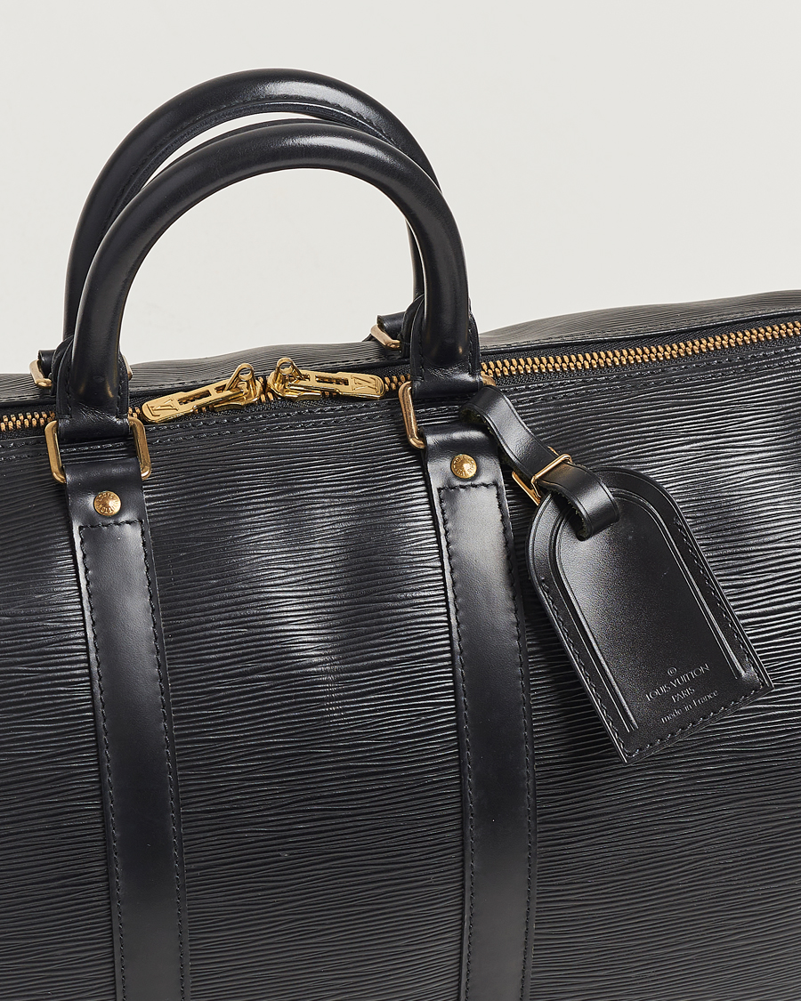 Herren | Louis Vuitton Pre-Owned Keepall 50 Epi Leather Travel Bag Black | Louis Vuitton Pre-Owned | Keepall 50 Epi Leather Travel Bag Black