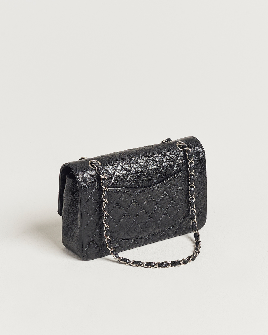 Men | Gifts for Her | Chanel Pre-Owned | Classic Medium Double Flap Bag Caviar Leather Black