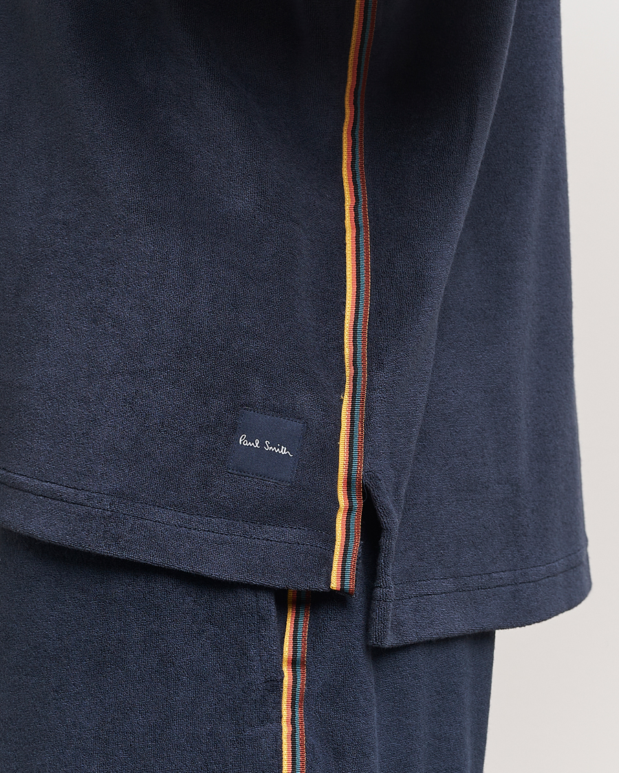 Herren | Poloshirts | Paul Smith | Stripe Towelling Polo Navy