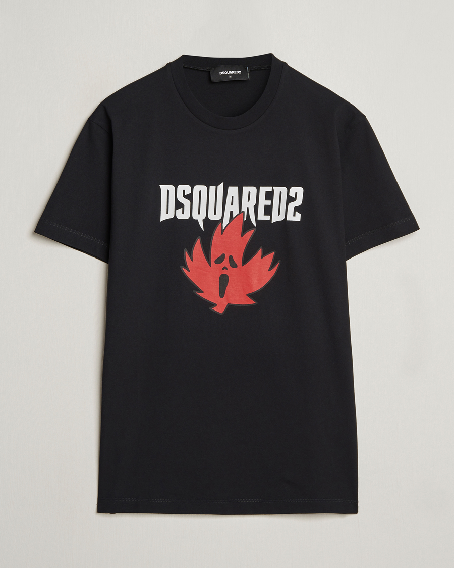 Herren | T-Shirts | Dsquared2 | Horror Leaf T-Shirt Black
