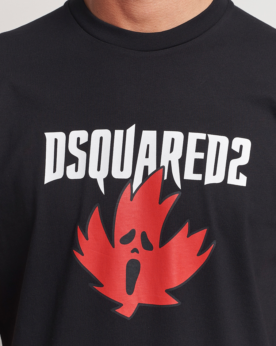 Herren | T-Shirts | Dsquared2 | Horror Leaf T-Shirt Black