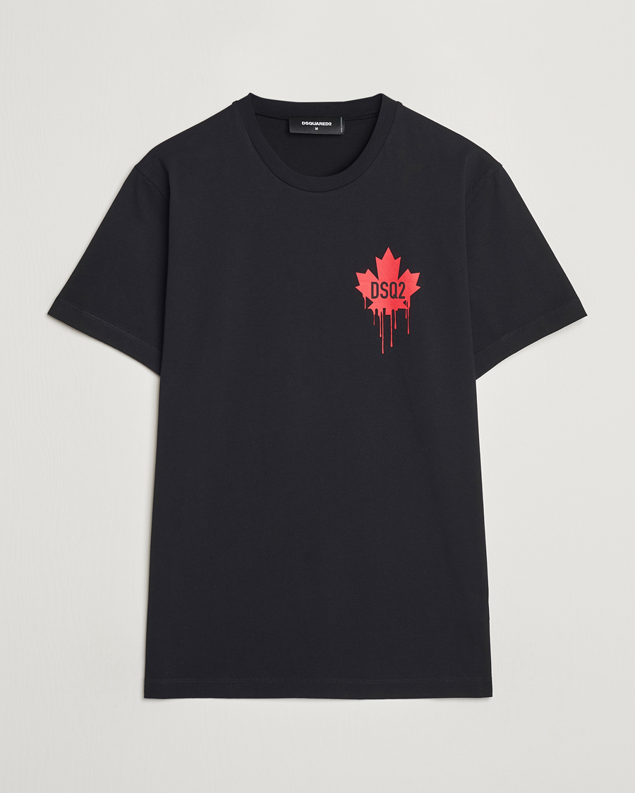 Herren | T-Shirts | Dsquared2 | Small Leaf T-Shirt Black