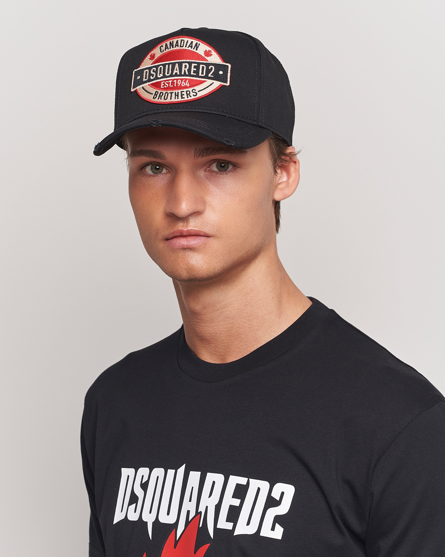 Herren | Dsquared2 Brothers Logo Baseball Cap Black | Dsquared2 | Brothers Logo Baseball Cap Black