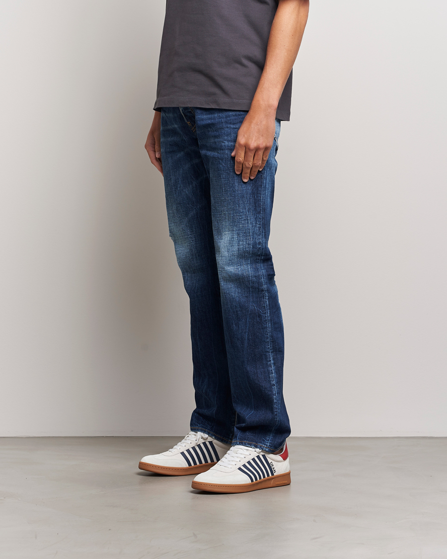 Herren | Dsquared2 Boxer Sneakers White/Blue | Dsquared2 | Boxer Sneakers White/Blue