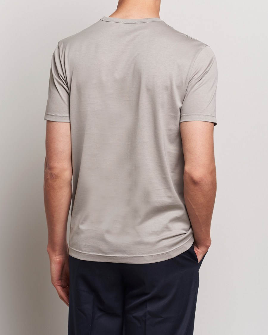 Herren | T-Shirts | Sunspel | Crew Neck Q82 Cotton T-Shirt Mid Grey
