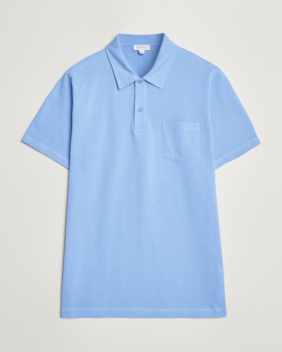 Herren | Poloshirts | Sunspel | Riviera Polo Shirt Cool Blue