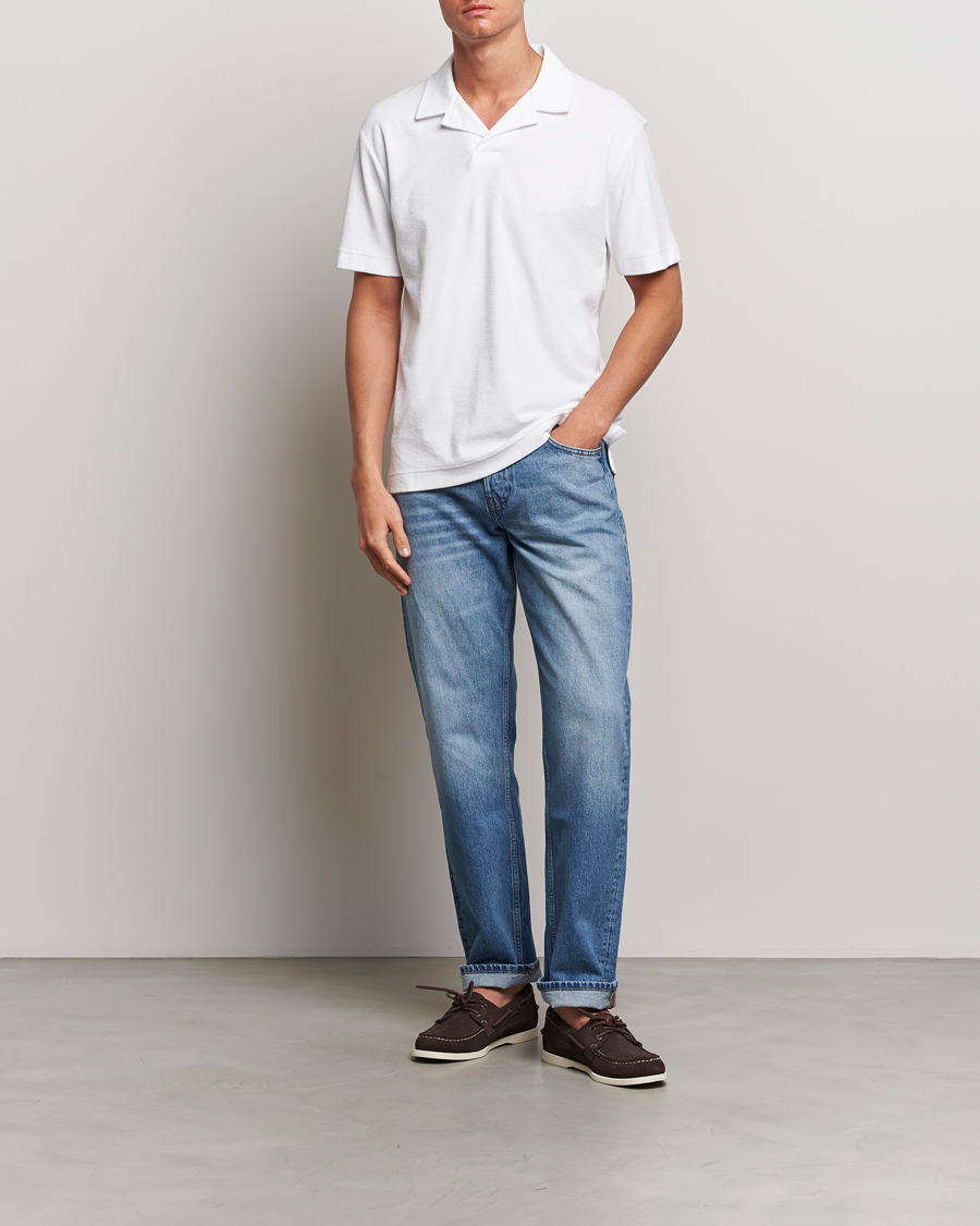 Herren | Poloshirts | Sunspel | Terry Polo White