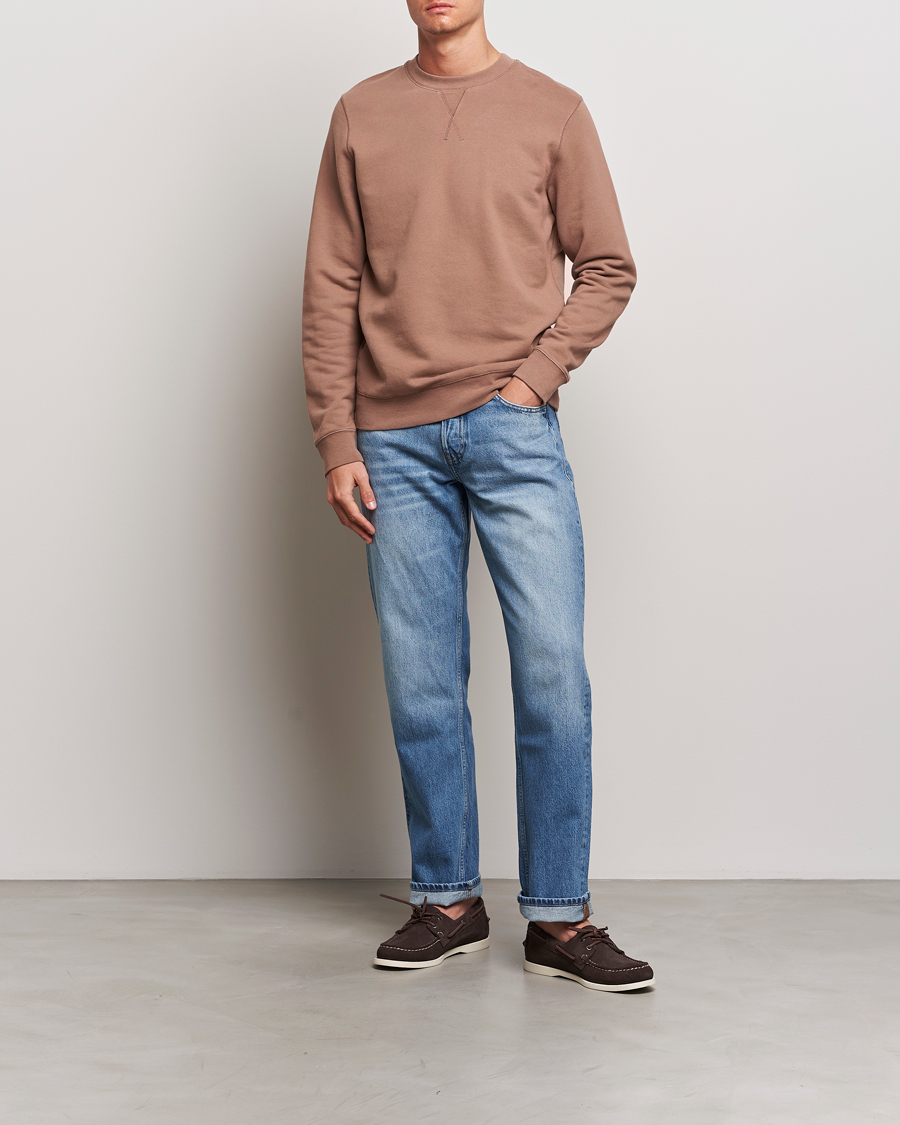 Herren | Pullover | Sunspel | Loopback Sweatshirt Dark Sand