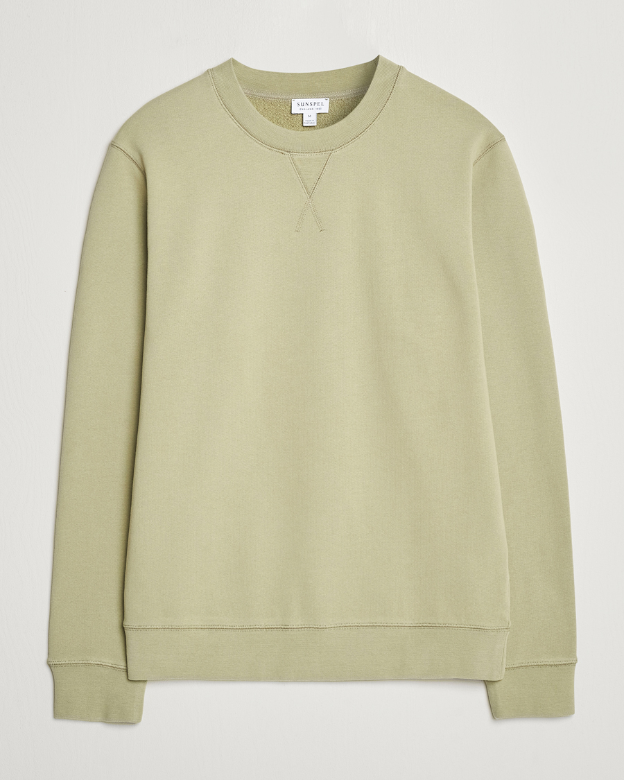 Herren | Pullover | Sunspel | Loopback Sweatshirt Pale Khaki