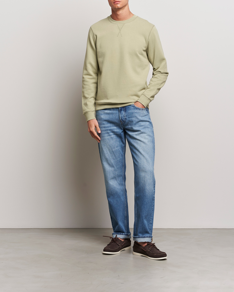 Herren | Pullover | Sunspel | Loopback Sweatshirt Pale Khaki