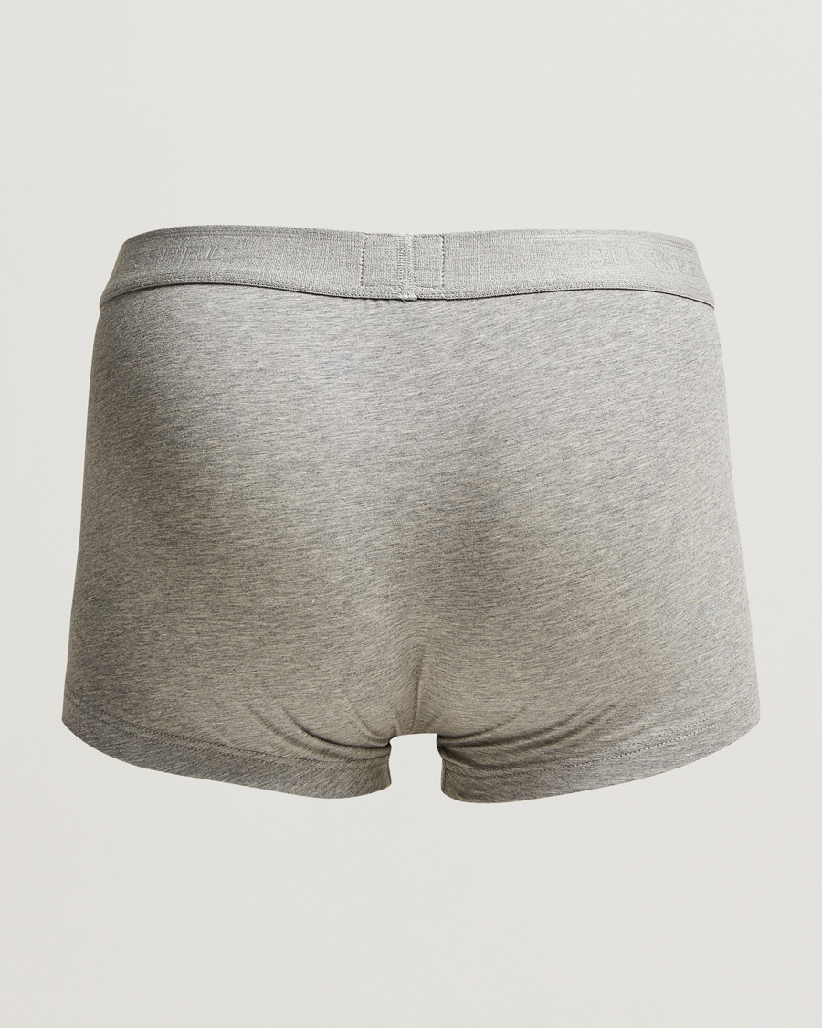 Herren | Unterwäsche | Sunspel | 3-Pack Cotton Stretch Trunk Grey