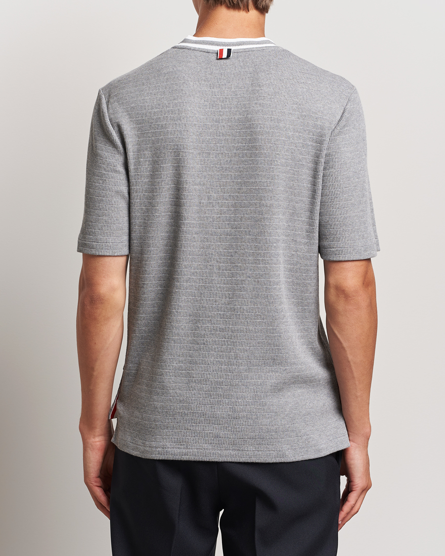 Herren | T-Shirts | Thom Browne | Short Sleeve Contrast T-Shirt Light Grey