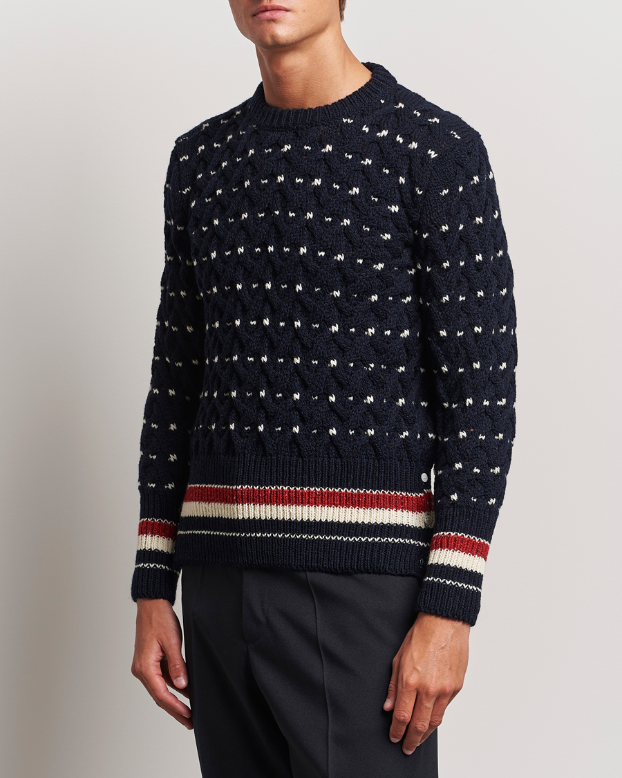 Herren | Pullover | Thom Browne | Donegal Cable Sweater Navy