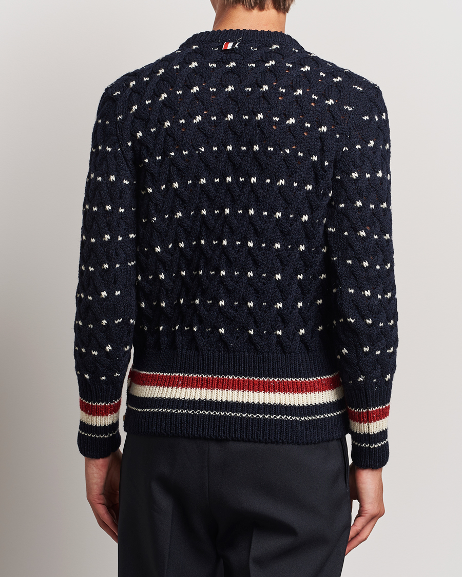 Herren | Pullover | Thom Browne | Donegal Cable Sweater Navy