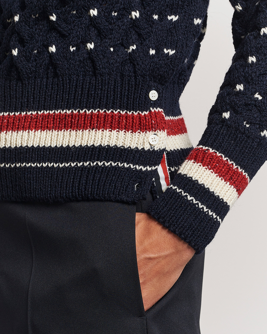 Herren | Pullover | Thom Browne | Donegal Cable Sweater Navy