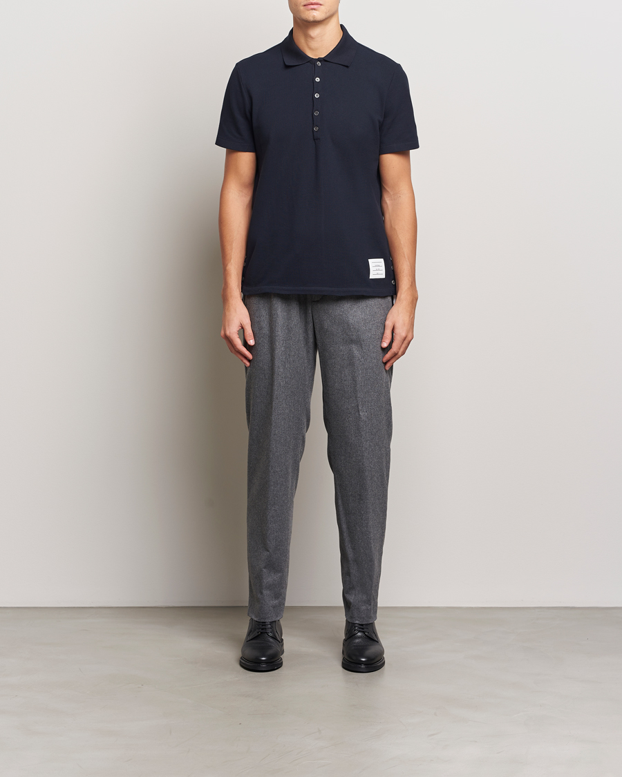 Herren | Poloshirts | Thom Browne | Relaxed Fit Short Sleeve Polo Navy