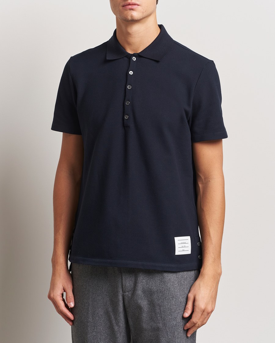 Herren | Poloshirts | Thom Browne | Relaxed Fit Short Sleeve Polo Navy