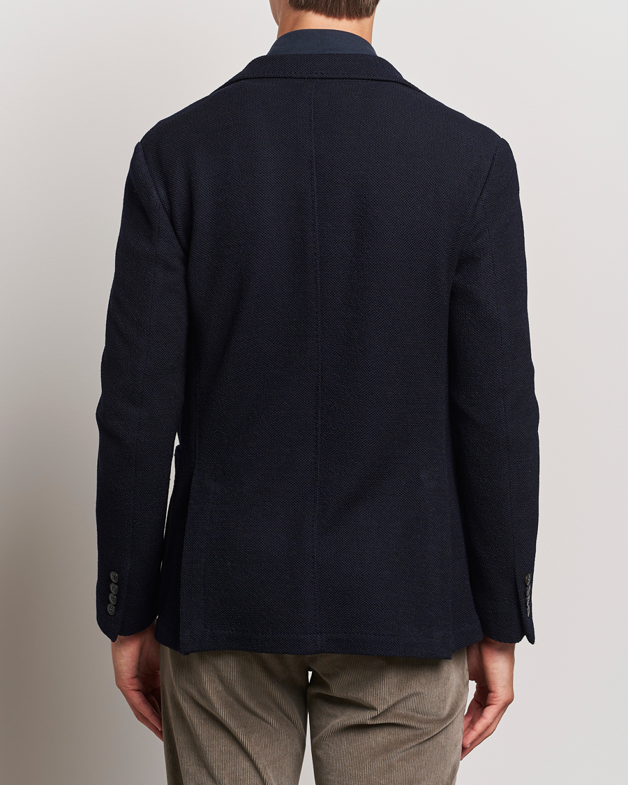 Herren | Sakkos | Canali | Structured Wool Jersey Blazer Navy