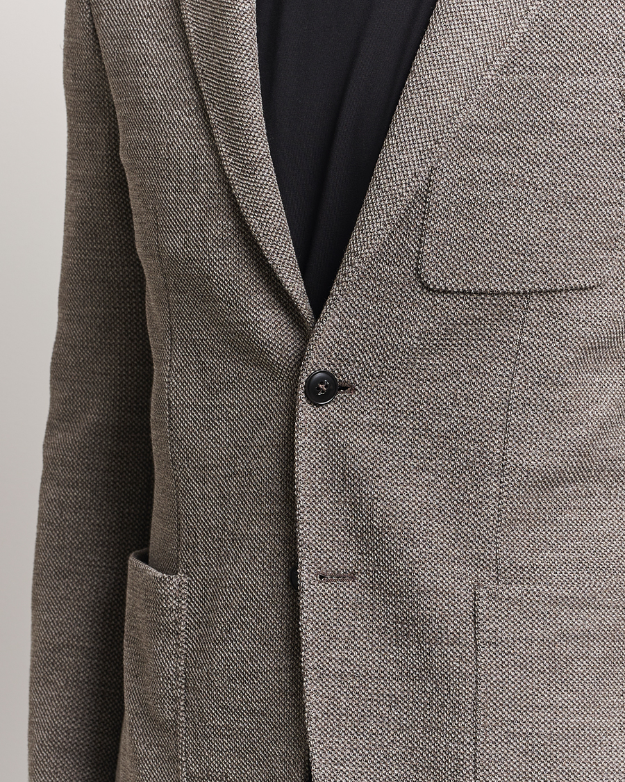 Herren | Sakkos | Canali | Structured Wool Jersey Blazer Beige