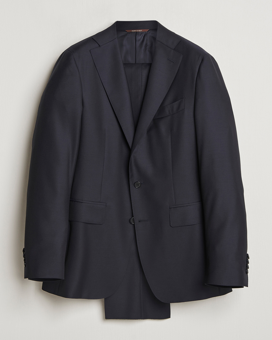 Herren | Anzüge | Canali | Super 130s Wool Capri Suit Navy