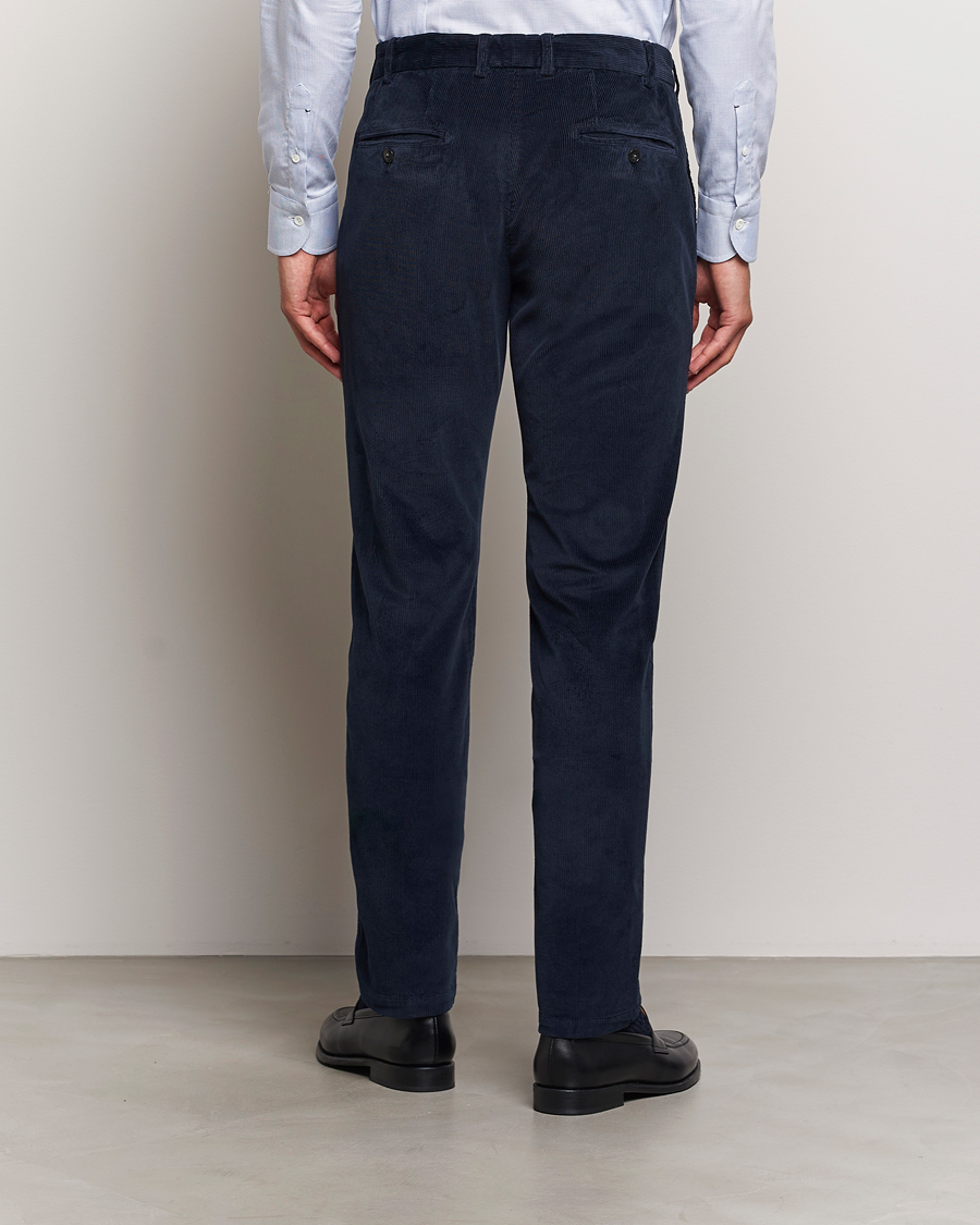 Herren | Hosen | Canali | Slim Fit Corduroy Trousers Navy