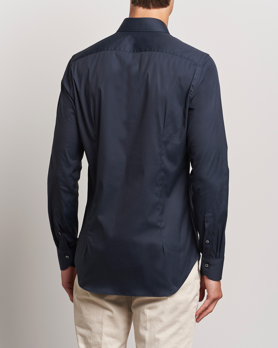 Herren | Hemden | Canali | Slim Fit Cotton/Stretch Shirt Navy