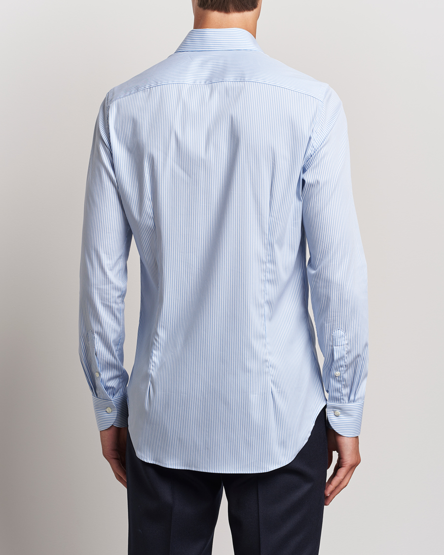 Herren | Hemden | Canali | Slim Fit Cotton/Stretch Shirt Light Blue Stripe