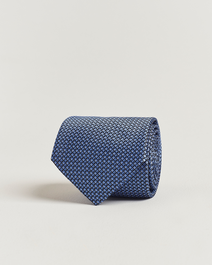 Herren | Canali Micro Dot Silk Tie Light Blue | Canali | Micro Dot Silk Tie Light Blue