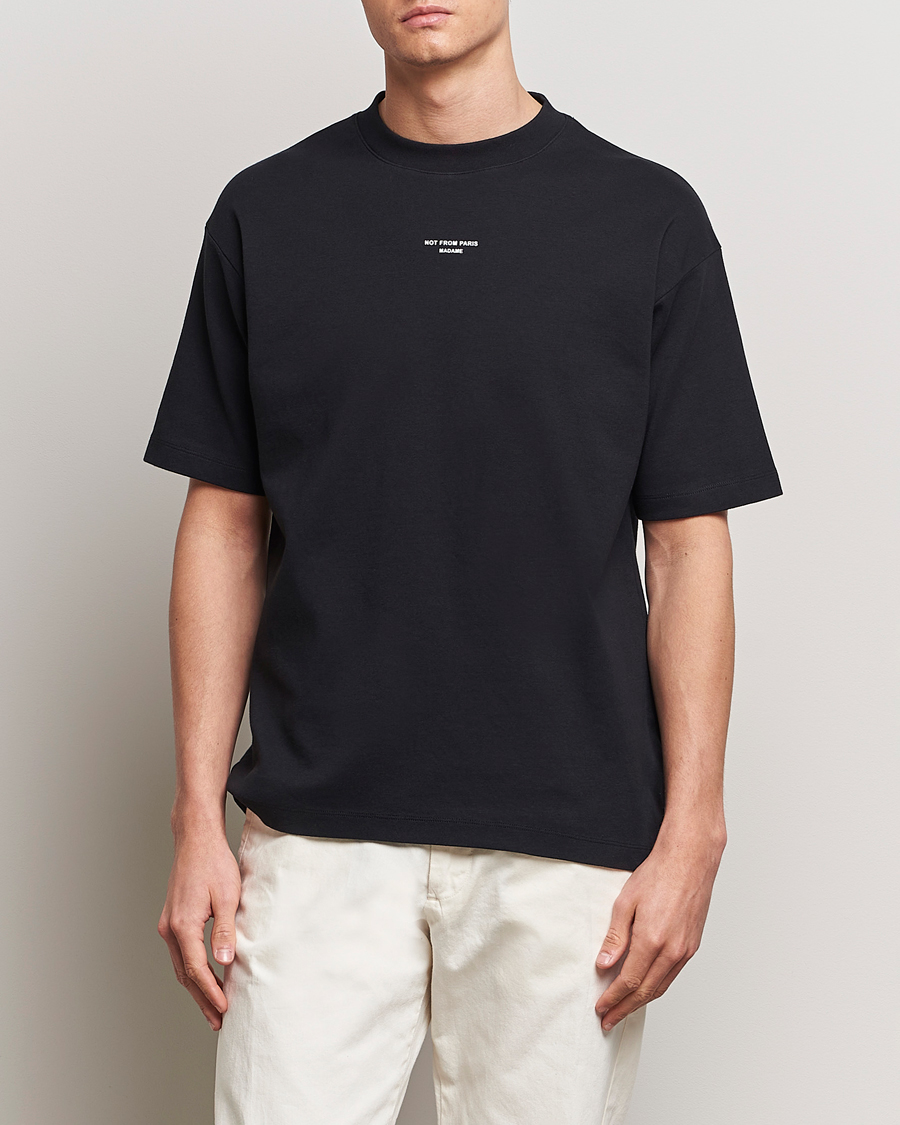 Herren | Schwartze t-shirts | Drôle de Monsieur | Classic Slogan T-Shirt Black