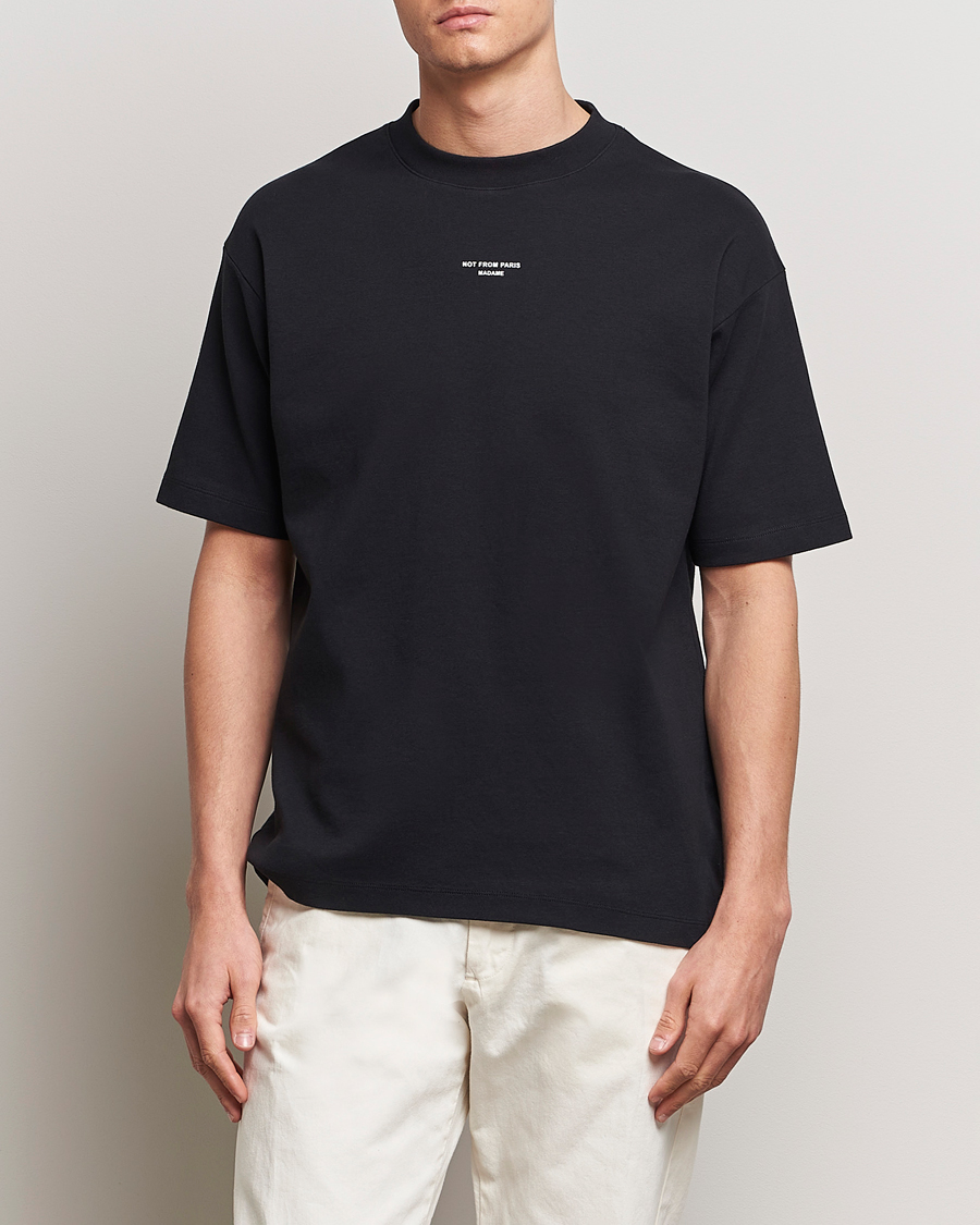 Herren | T-Shirts | Drôle de Monsieur | Classic Slogan T-Shirt Black