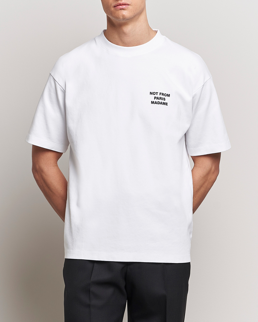 Herren | Kurzarm T-Shirt | Drôle de Monsieur | Slogan T-Shirt Optic White